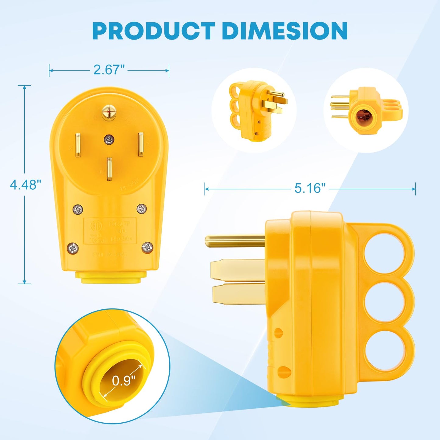 Kohree 50 Amp RV Replacement Plug