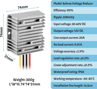 Kohree DC 36 to 12 Volt Converter