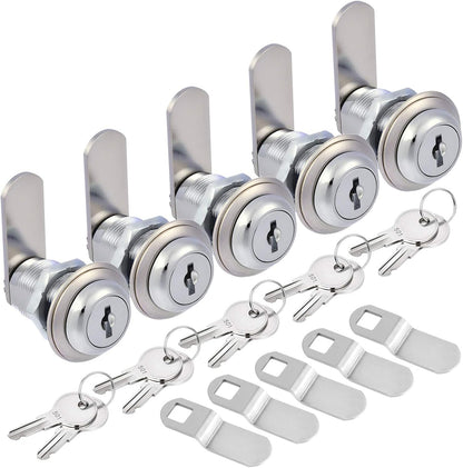 Kohree Upgrade Cabinet Locks with Keys, 5 Pack Cylinder Cabinet Locks keyed Alike