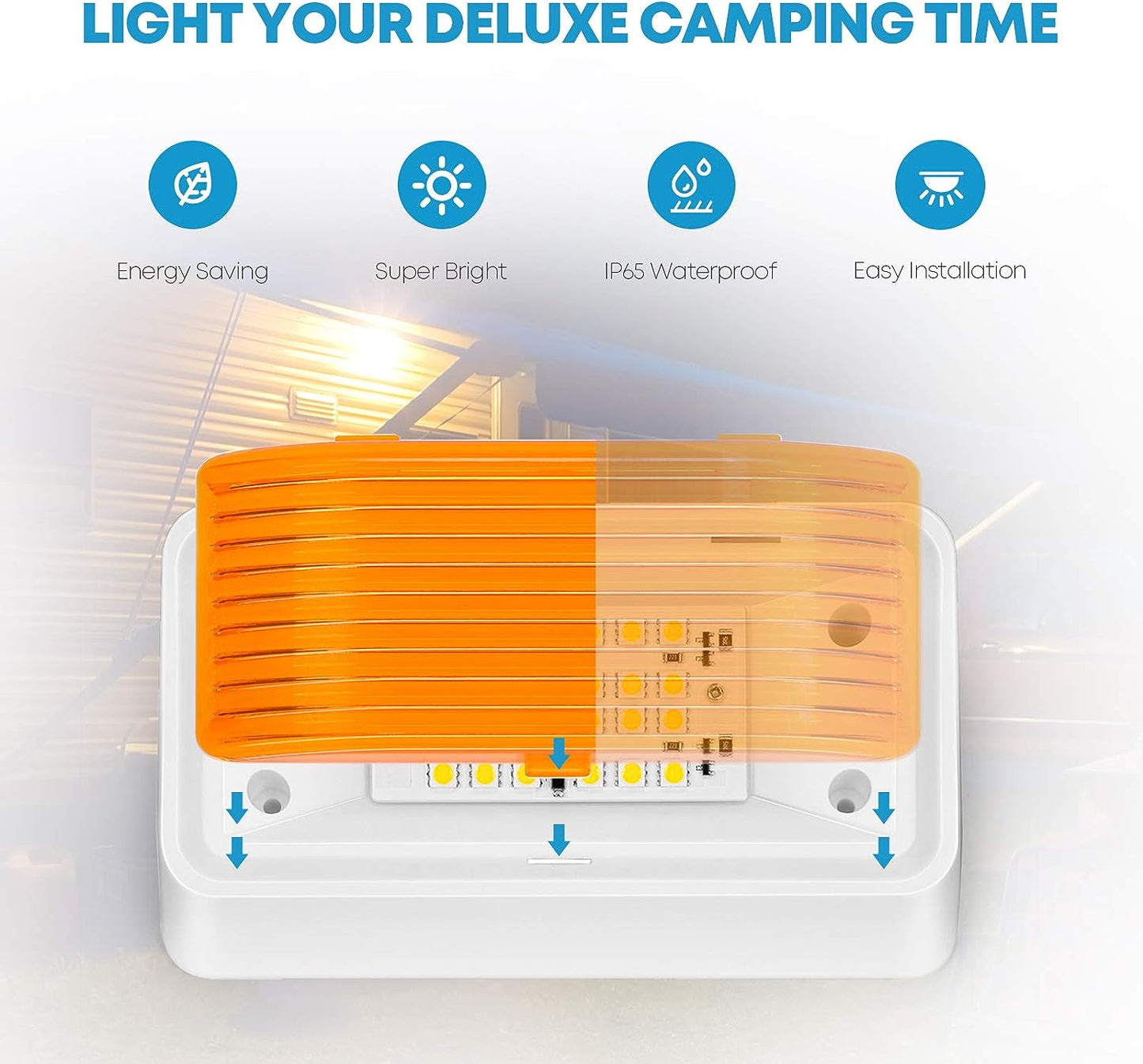 Kohree 320 Lumen LED RV Porch Light Exterior